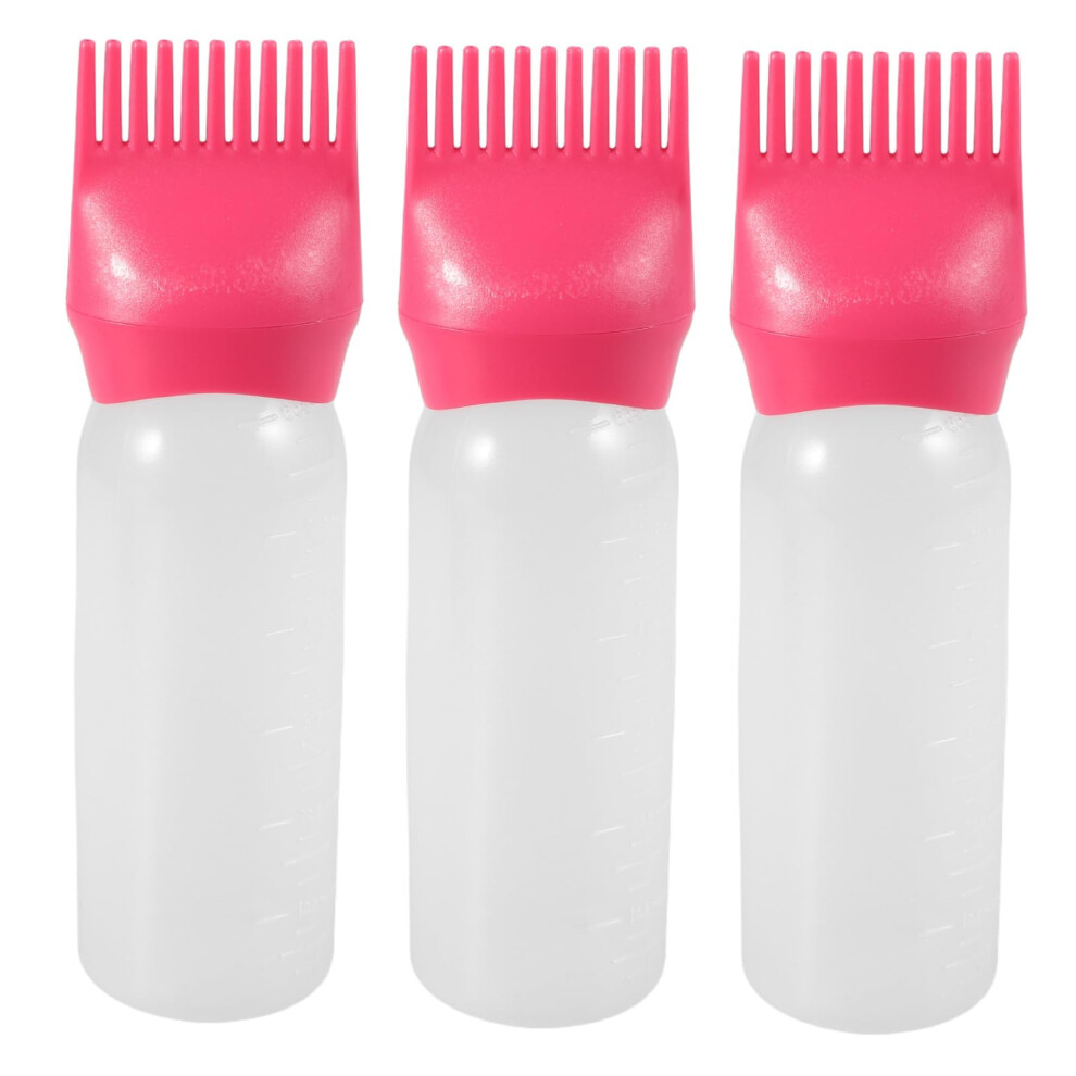 Hair Dye Applicator Bottle with Root Comb for Precise Mess Coloring, 3pcs Reusable Set
