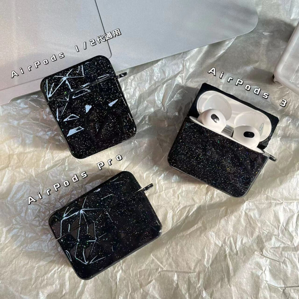 Wireless Bluetooth Case For Compatible With Airpods1/2 Compatible With Airpods3 Compatible With Airpods Pro And Pro2 Tpu Pattern Earphone Cover Black 9170372857913
