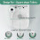 Square White Soft Close Toilet Seat with Quick Release, Adjustable Hinges, Easy Install 3