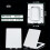 Square White Soft Close Toilet Seat with Quick Release, Adjustable Hinges, Easy Install 2