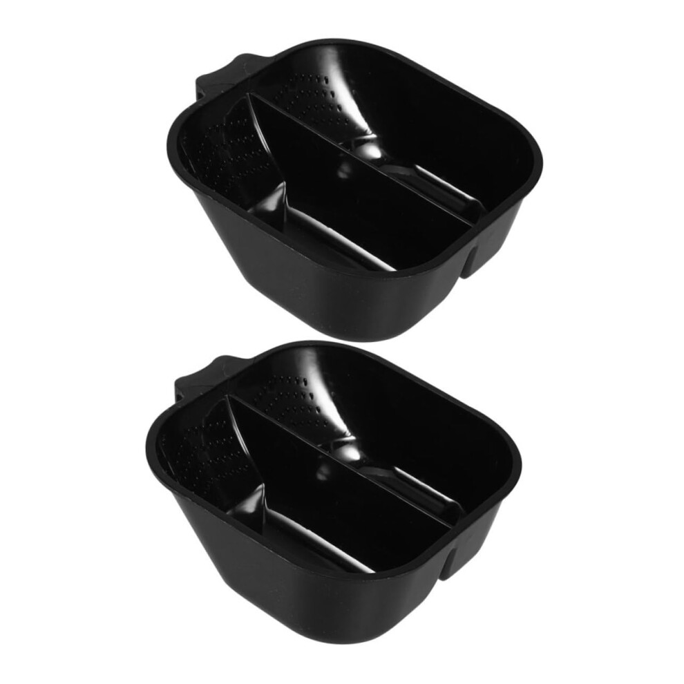 2Pcs Large Partitioned Hair Dye Mixing Bowls for Salon and Home Use, Reusable MultiColor Design