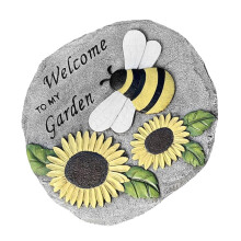 Garden Stepping Stone Resin Footprint Design Weatherproof Decorative Pathway Stone for Yard