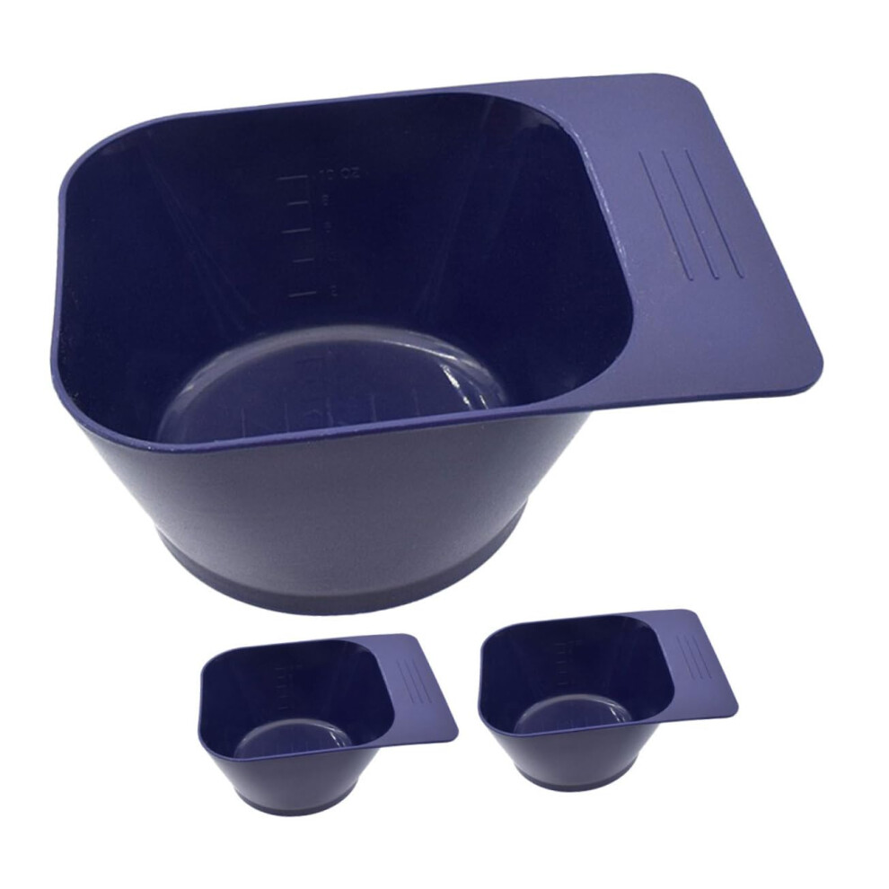 3pcs Hair Dye Mixing Bowls with Handle for Salon Stylists Durable EasyClean Design