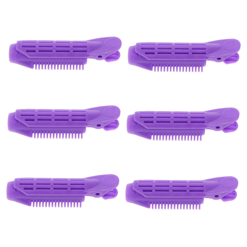 6pcs Self Grip Hair Rollers and Volume Hair Clips for Root Lift, Easy Home Styling, Natural Curls