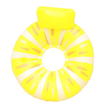 Adult Inflatable Fruit Pool Float with Lemon Print, Thickened Design for Beach and Summer Fun