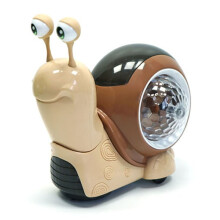 Crawling Snail Baby Toy with Music Light Universal Interactive Electric Walking Snail Toys for Baby Toddler Brown