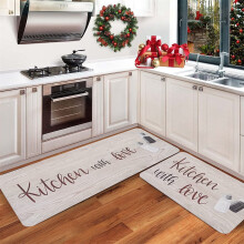 TRIEIY Carpet Clearance Saleï¼ Kitchen Carpet (2 Pieces) S Kitchen Carpet Washable Cushion Comfortable Kitchen Carpet Set Home Textile I
