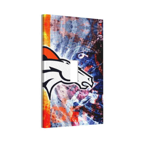 Broncos Switching Lights Single Leather Roman Frame Switch Panel Wall Panel Single Double/Pull Light Switch 1