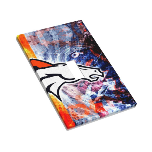 Broncos Switching Lights Single Leather Roman Frame Switch Panel Wall Panel Single Double/Pull Light Switch 2