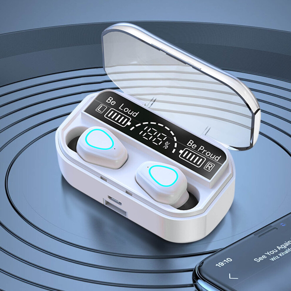 Wireless Earbuds Bluetooth 5.2, 40H Playtime With Led Display, Noise Cancelling Mic, Ipx7 Waterproof, Compatible With Ios Android 9557311203152