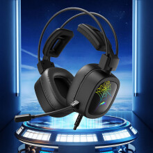 USB Gaming Headset for PC, Laptop, PS4, PS5 - Noise Cancelling Mic, 7.1 Surround Sound, RGB Light - Compatible with Call Center
