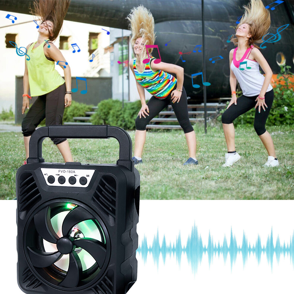 Portable Bluetooth Speaker With Microphone, Rgb Lights, Wireless Audio For Outdoor, Singing & Music, Compatible With Gnobogi 9557311204289