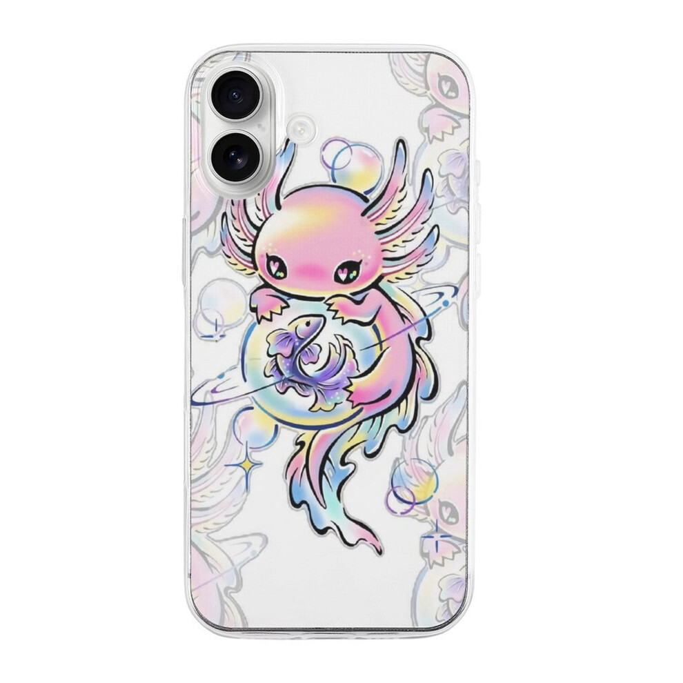 Kawaii Axolotl Tpu Case Compatible With Iphone 16 Plus Â Ultra Slim, Shockproof, Anti-Yellowing, Scratch-Resistant, Wireless Charging Compatible 9557311204715