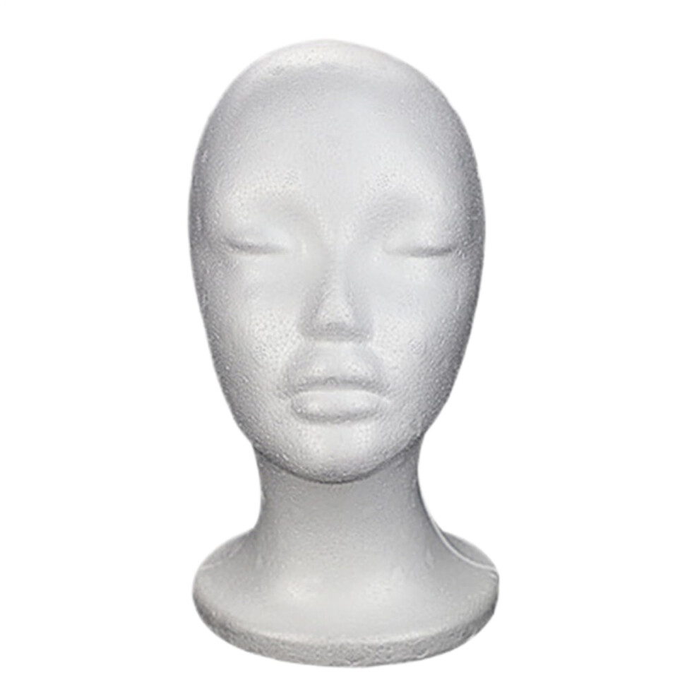 Unisex Mannequin Head With Stable Base For Wig Styling And Hat Display, Lightweight Foam Stand