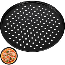 1PC 12" Nonstick Round Pizza Pan with Holes, Carbon Steel Baking Tray Compatible with Oven, for Home Kitchen & Restaurant
