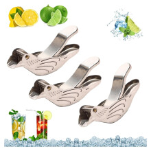 Bird Lime Squeezer Stainless Steel,Lime Slice Squeezer, Lime Squeezer for Beer Bottle,Silver