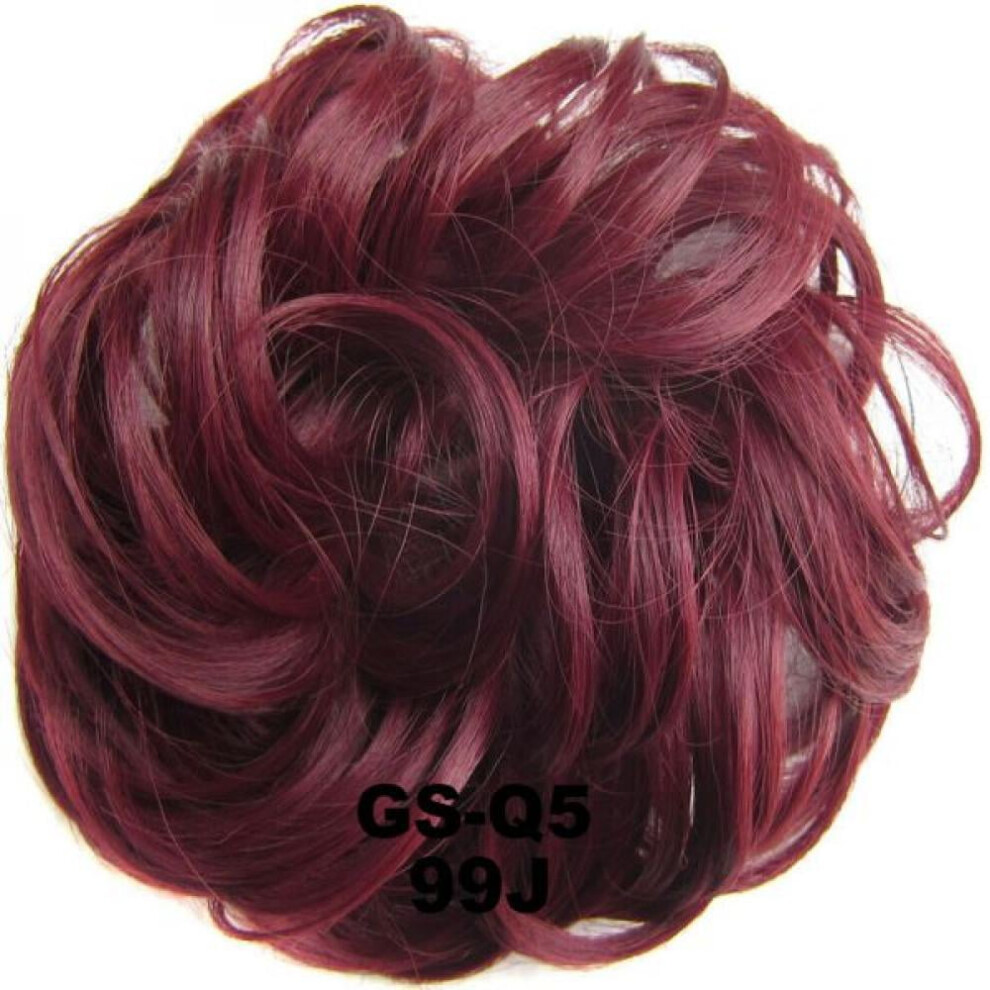 Unisex Clearance! Messy Hair Bun Hair Scrunchies Extension Curly Wavy Messy Synthetic Chignon For Women Hairpiece
