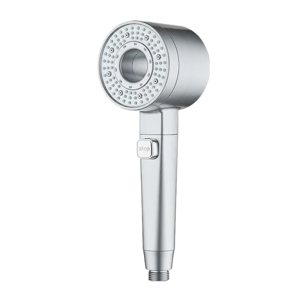 Pressure Handheld Shower Head With Filter, 5 Modes, Water Saving For Low Water Pressure, Silver 9053599971207