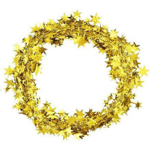 2 Pack Star Garland Tinsel Wire Garland Compatible with Christmas Tree Ornament for Xmas, Valentine, New Year, Birthday, Wedding, Baby Shower, Party