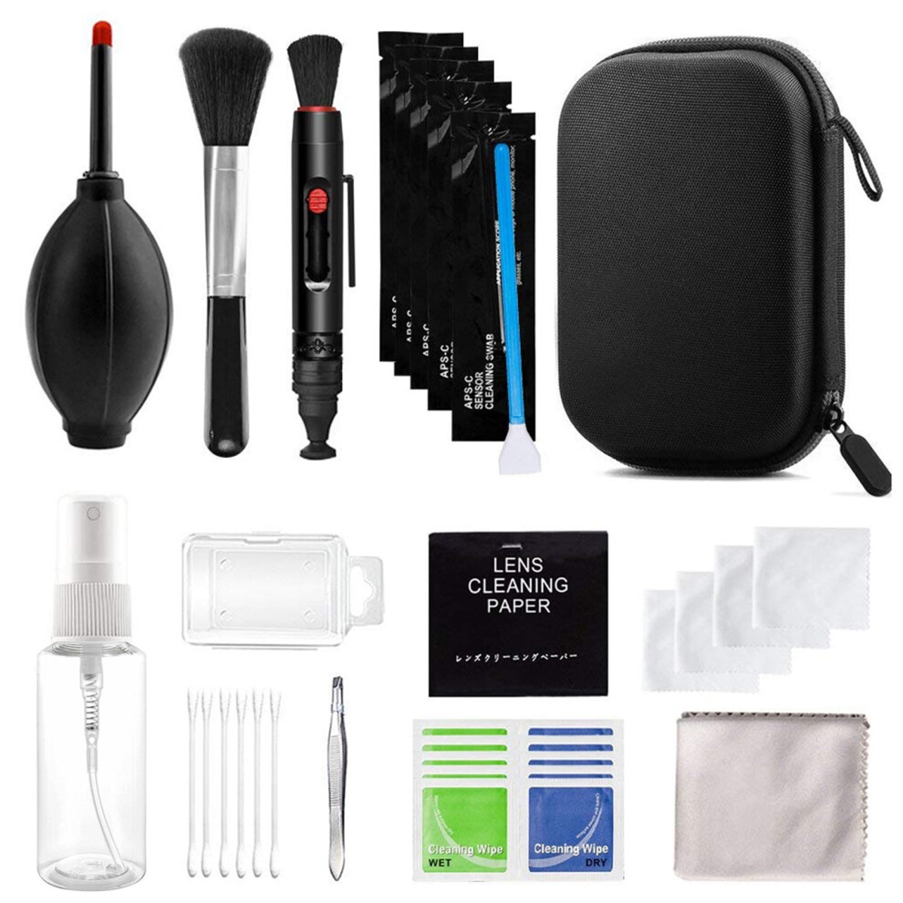 Professional Dslr Camera Cleaning Kit 29-In-1 Camera Cleaner Set Include Cleaning Swabs Cleaning Pen Dust Blower For Sensor Lens 9557311716010