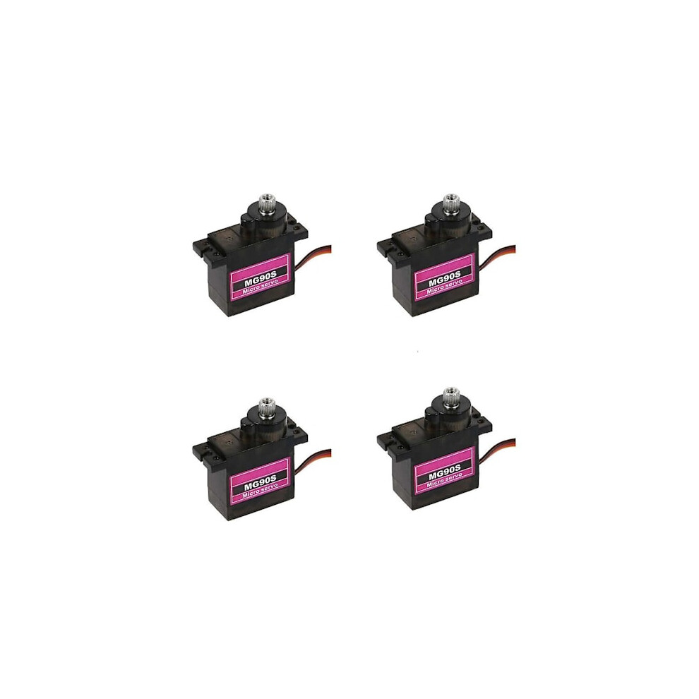 4Pcs Mg90s Micro Metal Gear 9G Servo For Rc Airplane Helicopter Car 360 9557311716218