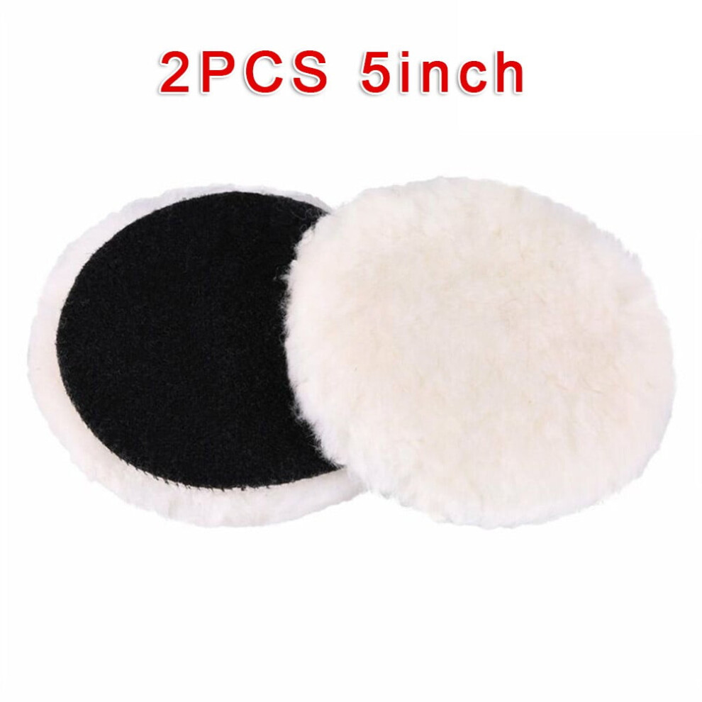 2Pcs 5 Inch Wool Buffing Polishing Pads Bonnets Sanding On Car Buffer 9557311715501