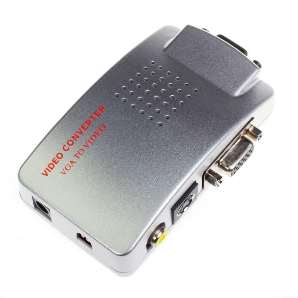 For Universal Pc Vga To Tv Av Rca Signal Adapter Converter Video Switch Box Supports Ntsc Pal System 9557311716164