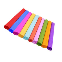 10 Rolls Thicken Crepe Paper for DIY, Colorful Crinkled Wavy Paper for Flower Crafts, Handcraft (Random Mix Colors)