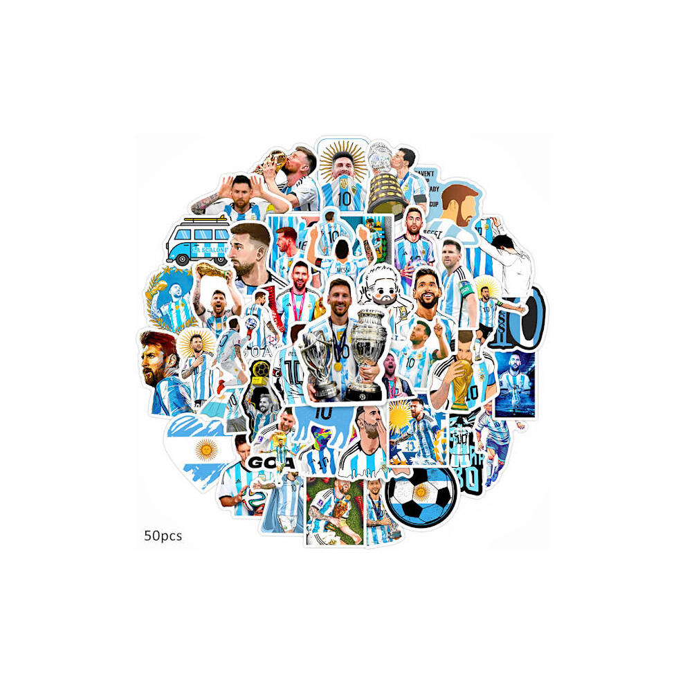 50Pcs Lionel Messi Stickers Waterproof Laptop Skateboard Luggage Diy Decals 50Pcs 9418476351419