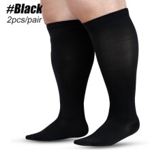 SUGARMOM 1 Pair 2XL-7XL Large Size Compression Socks for Women and Men 20-30 MmHg Wide Calf Knee Stockings for Sports Running Yoga