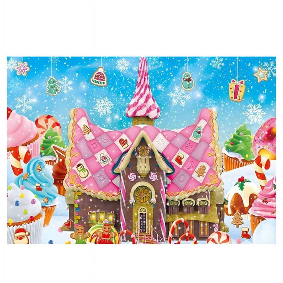 210X150cm Christmas Gingerbread Gingerbread House Candy House Photography Backdrops Birthday Decoration,H 9418476350535