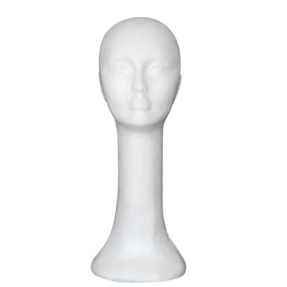 Dengjunhu 18" Foam Mannequin Manikin Display Head Wig Hat Stand White Foams Sale