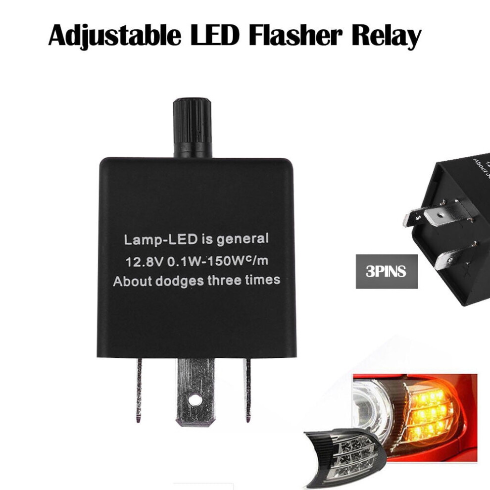 Yifudd Cf14 Kt 3-Pin Led Flasher Relay Fix Turn Signal Hyper Flash 9418476352065