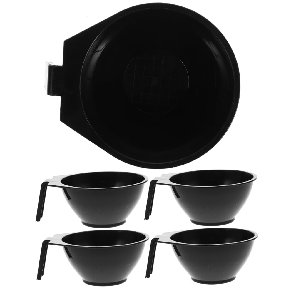 5PCS Professional Hair Dye Mixing Bowls Plastic EasyGrip Salon and Home Coloring Set