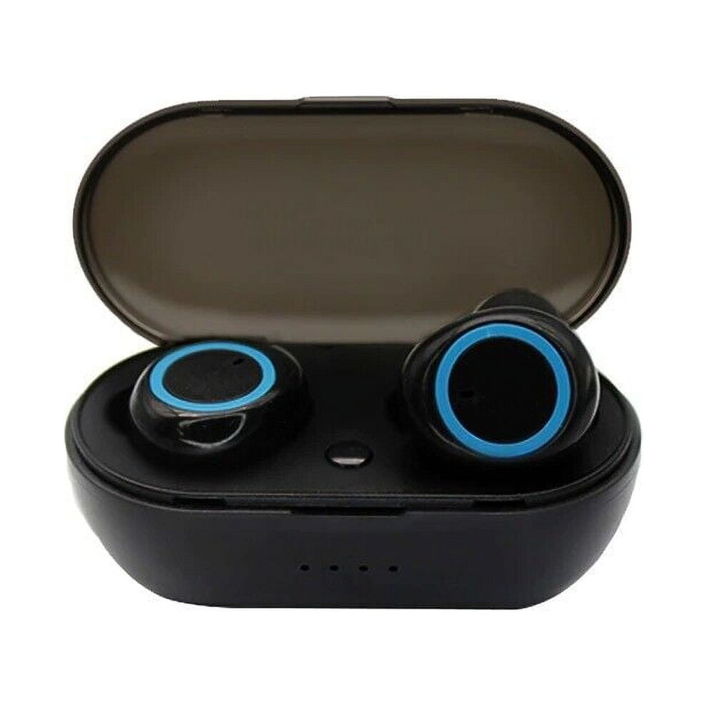Cterwk Bluetooth Earphone Wireless Stereo Headset Ipx7 Waterproof Deep Bass Earbud, + Black/Blue 9130661633611