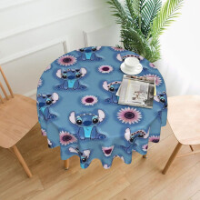 Stitch Rectangular Tablecloth 60in, Water Resistance Antiwrinkle Spillproof Soft Fabric, compatible with dining room, parties, holiday dinners