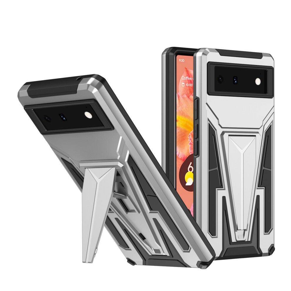 Google Pixel 6 5G Case With Stand - Lightweight Dual Layer Protection Composite Cover For 6.4" Android Phone (Rosegold) 9170372859597