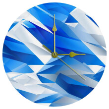 Modern Round Acrylic Flag of Israel 9.8" Silent Battery-Powered Wall Clock - Compatible with Kitchen, Bedroom, Living Room, Office Decor