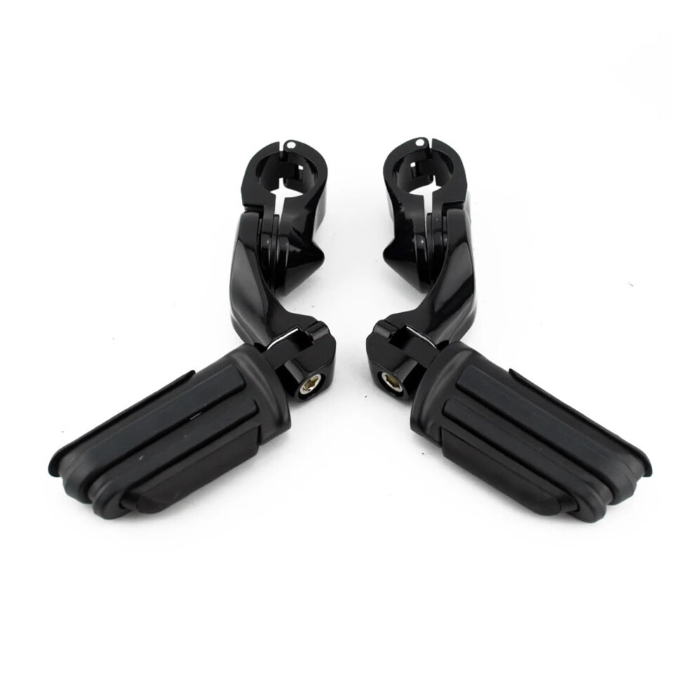 Motorcycle Highway Pegs 1 1/4 Inch Folding Foot Pegs For Harley With Mounts Antislip Rubber Grip 9070919684241