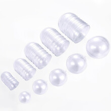 25 Set Clear Plastic Fillable Ornaments Balls, Multiple Sizes Acrylic Christmas DIY Craft Decor