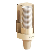 Wall Mounted Cup Dispenser Automatic Paper Cup Holder for Kitchen Office Bathroom Hygienic PET Storage