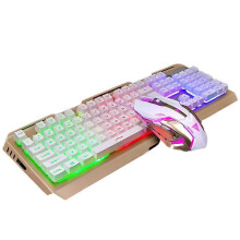 (As show, Gold) Mechanical Gaming Keyboard V1 RGB LED Backlight Anti-Ghosting RGB Backlit
