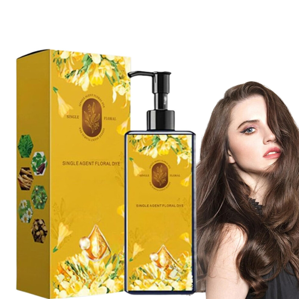 Brown Plant Based Hair Dye Dark 300Ml With Even Gray Coverage And Botanical Conditioning Formula