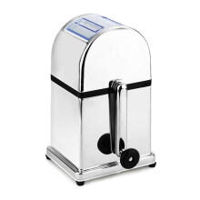 Manual Ice Crusher with Sharp Stainless Steel Blades and 900ml Tray for Home and Bar
