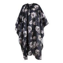 (As show, Grey) Professional Barber Cape Haircut Salon Print Apron Waterproof Adult for Extra La