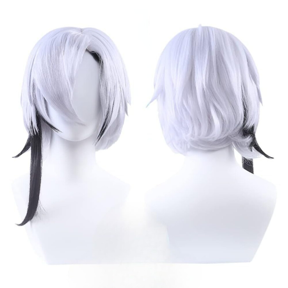 Unisex Arlecchino Cosplay Wig Heat Resistant Synthetic Fiber With Wig Cap For Halloween Costume