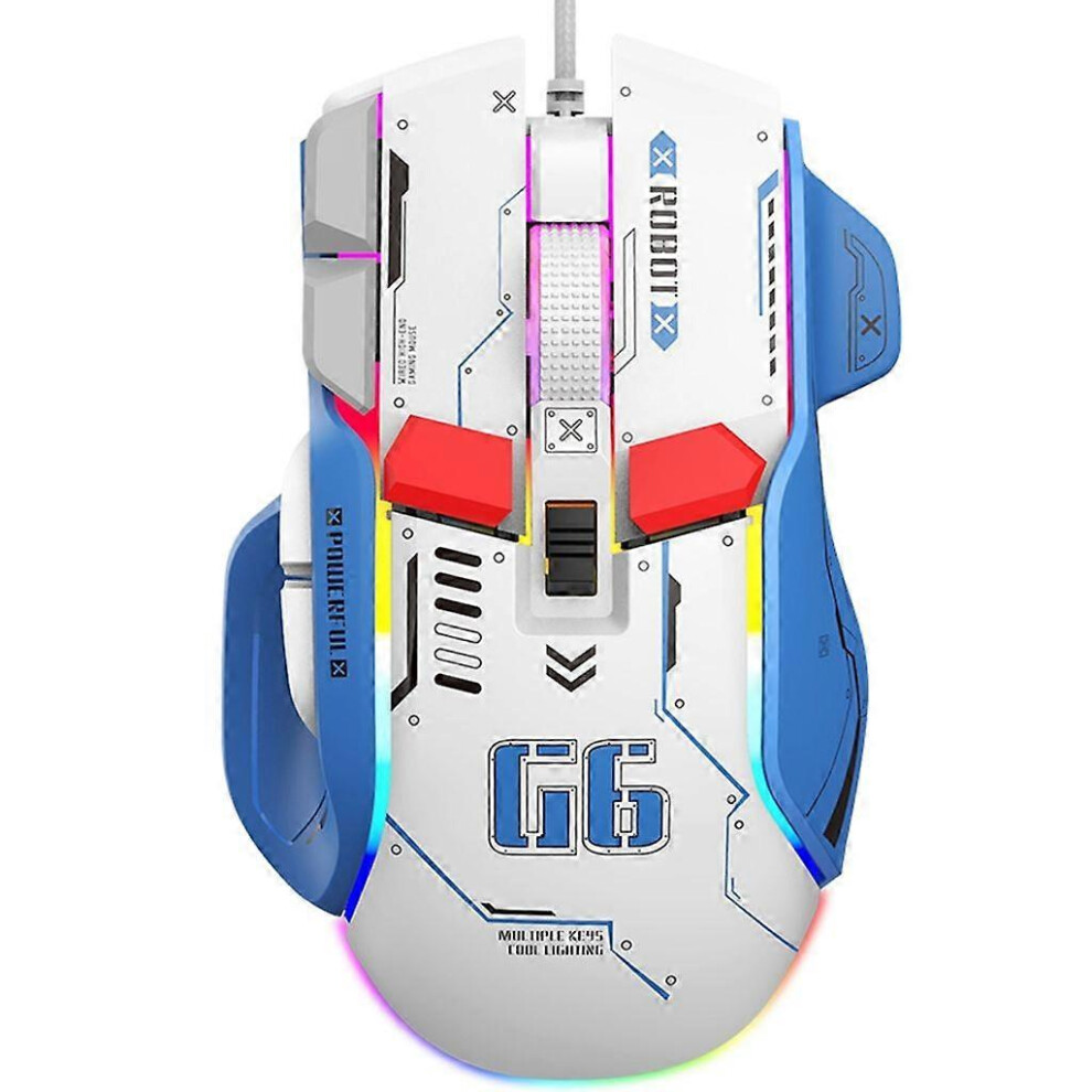 (As Show, Yellow) G6 Programmable Gaming Mouse Wired Gaming Mouse Pc Gaming Mice 12800Dpi 5213747857737