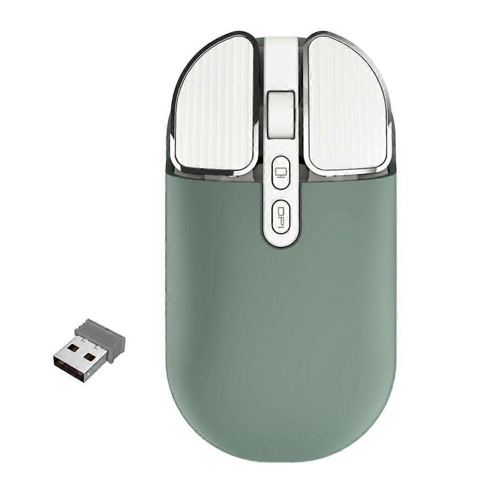 (As Show, One Size) Wireless Bluetooth-Compatible Silent Mouse 2400Dpi 2.4Ghz Wireless Mouse 3364096779286