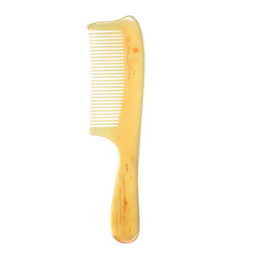 Unisex Sheep Horn Comb Wooden Hair Comb For Gentle Detangling And Healthy Shine