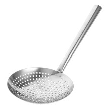 Stainless Steel Slotted Spoon Strainer with Long Handle for Frying, Pasta, Vegetables and Hot Oil